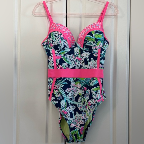 Lilly Pulitzer Other - 🦩🌴Lilly Pulitzer Palma~Sway This Way Deep Sea Navy, Vibrant Floral Swimsuit🌴🦩